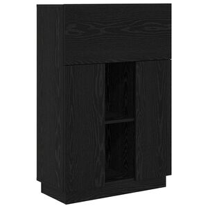 vidaXL Skrivbord Svart Ek 71.5 x 31.5 x 106.5 cm Konstruerat tr&auml;