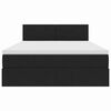 vidaXL F&ouml;rvaringss&auml;ng med LED med madrass Svart 140 x 190 cm Sammet