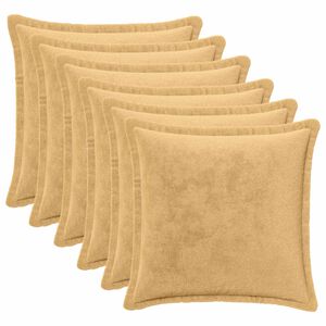 vidaXL Kasta Kudde 6 st HOUTEN Taupe 30 x 30 cm Flanell