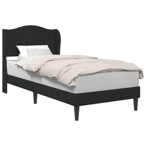 vidaXL S&auml;ngram med huvudgavel Svart 80 x 200 cm Sammet