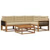 vidaXL Utomhussoffset med kudde 5 pcs Naturlig och Beige