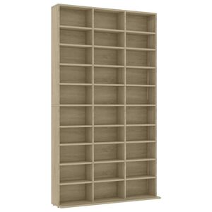 vidaXL CD-hylla sonoma-ek 102x23x177,5 cm konstruerat tr&auml;