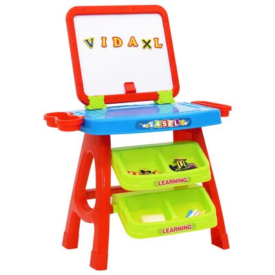 vidaXL 3-i-1 Staffli och ritbord för barn