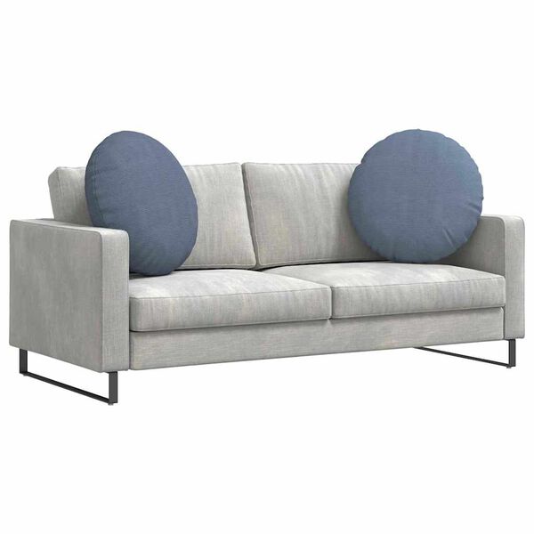 vidaXL Sittkuddar 2 pcs Bl&aring; &Oslash; 80 cm Kordread tyg