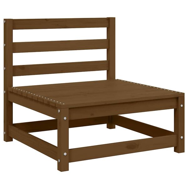 vidaXL Loungegrupp f&ouml;r tr&auml;dg&aring;rden 3 delar honungsbrun massiv furu