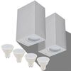 vidaXL Utomhusv&auml;gglampa LED 2 st fyrkantiga upp&aring;t/ned&aring;t