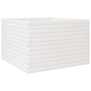 vidaXL Odlingsl&aring;da vit 70x70x45,5 cm massiv furu