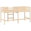 vidaXL Loftsäng med stege 80x200 cm massiv furu