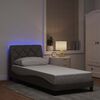 vidaXL Bed Frame with LED without Mattress Taupe 80x200 cm Fabric