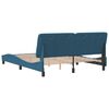 vidaXL Bed Frame without Mattress Blue 160x200 cm Velvet