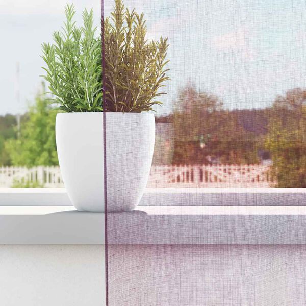 vidaXL Voile gardiner med öglor 2 st lila 140x140 cm