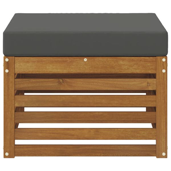 vidaXL Utomhuspall Massivt Akaciatr&auml; Naturf&auml;rg