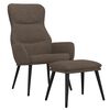 vidaXL Vilstol med fotpall taupe tyg