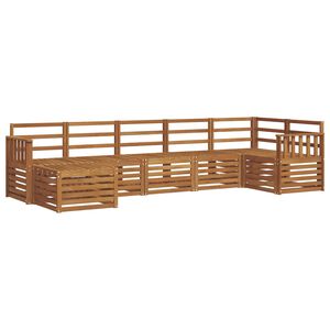 vidaXL Sektionsoffgrupp 7 pcs Naturf&auml;rg