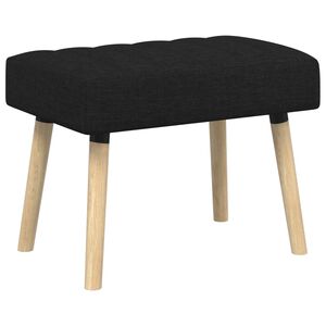 vidaXL Kanalstoppad B&auml;nk Svart 60 x 40 x 45 cm Tyg