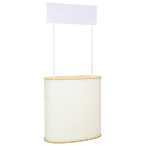 vidaXL M&auml;ssdisk Ljusbrun och Vit 90 x 48 x 200 cm