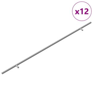 vidaXL Sk&aring;phandtag 12 st Silver 800 mm Rostfritt st&aring;l