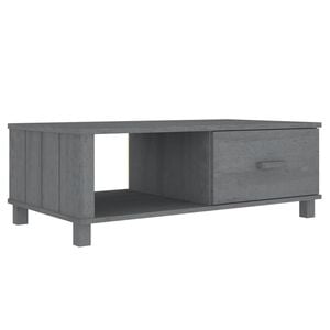 vidaXL Soffbord HAMAR m&ouml;rkgr&aring; 100x55x35 cm massiv furu