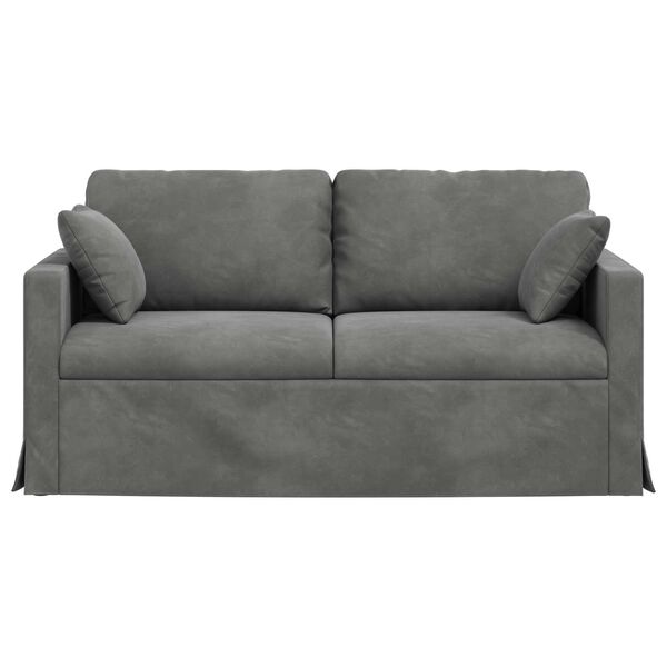 vidaXL Soffa M&ouml;rkgr&aring; 158 x 78 x 80 cm Sammet