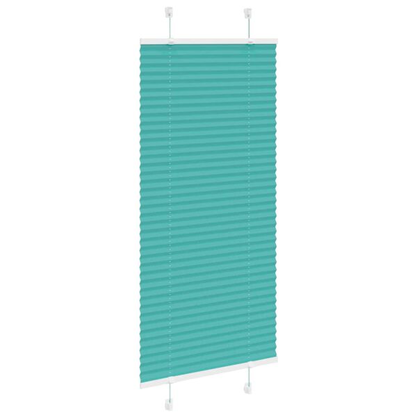 vidaXL Plisserad persienn bensingr&ouml;n 65x150cm tyg bredd 64,4cm