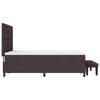 vidaXL B&auml;ddfj&auml;der med madrass med huvudgavel M&ouml;rkbrun 140 x 190 cm tyg