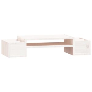 vidaXL Sk&auml;rmst&auml;ll vit 70x27,5x15 cm massiv furu
