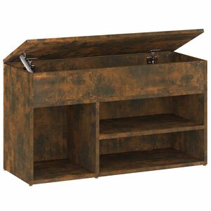 vidaXL Skob&auml;nk r&ouml;kf&auml;rgad ek 80x30x45 cm konstruerat tr&auml;