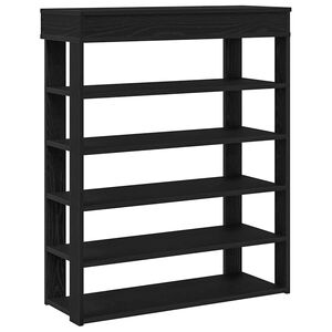 vidaXL Skohylla svart 80x30x98 cm konstruerat tr&auml;