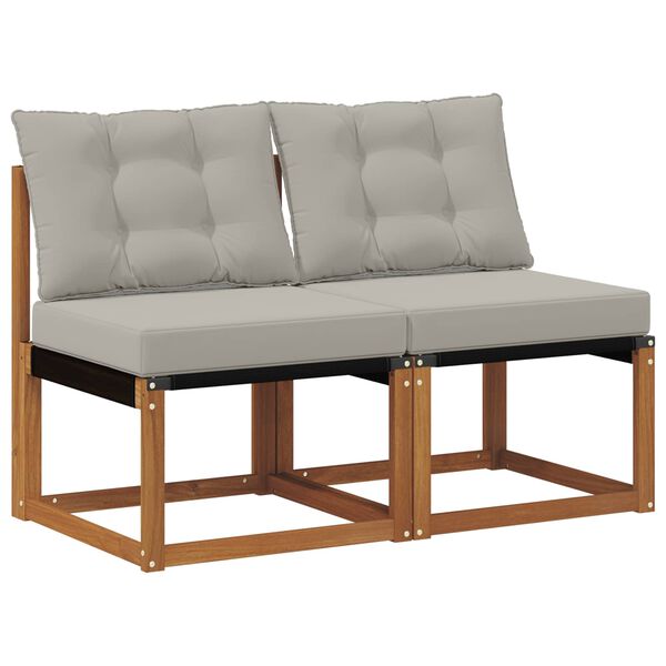 vidaXL 2 Stycke Utomhus Mellansoffa