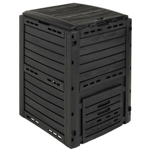 vidaXL Tr&auml;dg&aring;rdskompost Svart 59,5 x 60 x 81,5 cm 280 l 100% PP