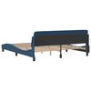 vidaXL Bed Frame with Headboard "Dover" Blue 180x200 cm Fabric