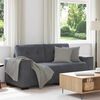 vidaXL Loveseat soffa m&ouml;rkgr&aring; 180x77x82 cm sammet