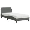 vidaXL Bed with Mattress "Dover" Dark Grey 90x190 cm Fabric
