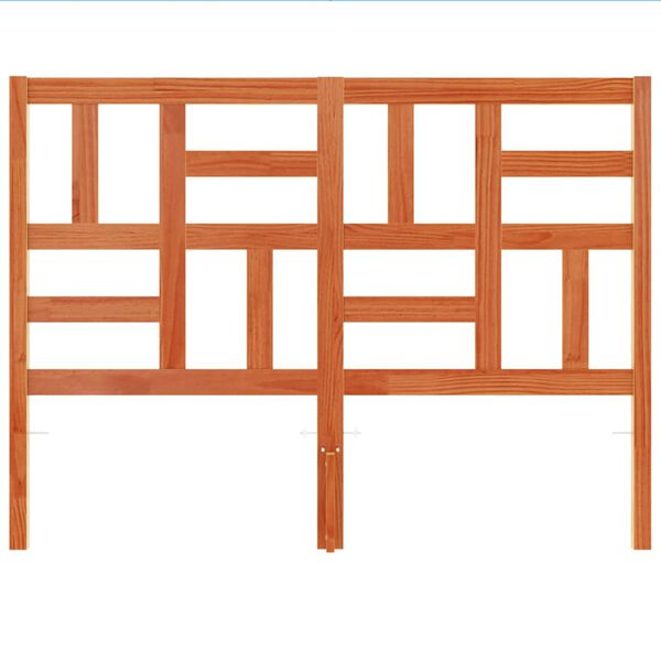 vidaXL Huvudgavel vaxbrun 160 cm massiv furu