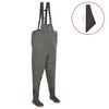 vidaXL Vadarbyxor med stövlar grön strl. 44