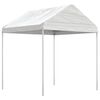 vidaXL Paviljong med tak vit 6,69x2,28x2,69 m polyeten