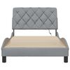 vidaXL Bed Frame with LED without Mattress Light Grey 100x200 cm Fabric