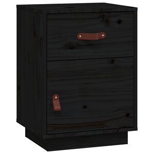 vidaXL S&auml;ngbord svart 40x34x55 cm massiv furu