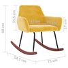 vidaXL Gungstol gul sammet