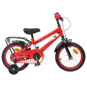vidaXL Barncykel 12 Tum f&ouml;r 2-4 &aring;ringar R&ouml;d