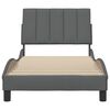 vidaXL Bed Frame without Mattress "Hanko" Dark Grey 90x190 cm Fabric