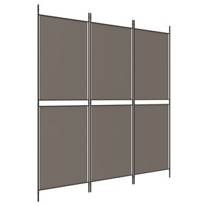 vidaXL Rumsavdelare 3 paneler antracit 150x180 cm tyg