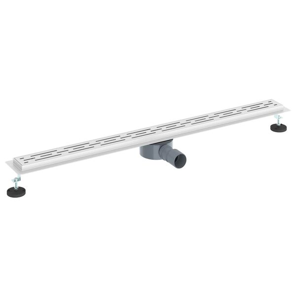 vidaXL Duschavlopp med glaslock och 360&deg; Sifon Silver 100 cm