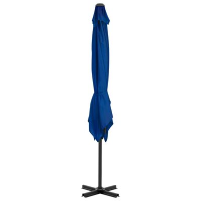 vidaXL Frihängande parasoll med aluminiumstång azurblå 250x250 cm