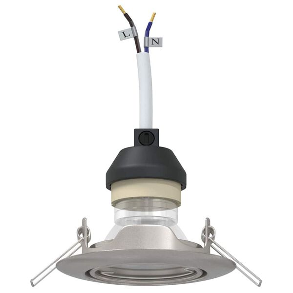 vidaXL Spotlight 12 pcs Silver 9 x 9 x 2.5 cm Metall