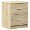 vidaXL S&auml;ngbord med 2 l&aring;dor sonoma-ek 40x36x50 cm