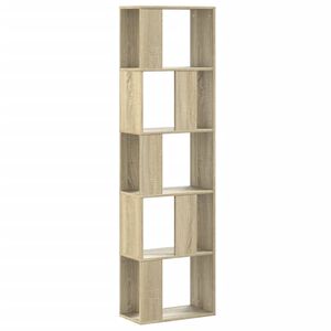 vidaXL Bokhylla 5 hyllplan sonoma-ek 45x23,5x162,5 cm konstruerat tr&auml;