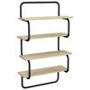 vidaXL 4-Tier V&auml;gghylla Sonoma-ek 40 x 24,5 x 104 cm Konstruerat tr&auml;