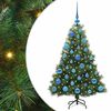 vidaXL Konstgjord julgran med 150 LED-lampor Gr&ouml;n 120 cm PE och PVC