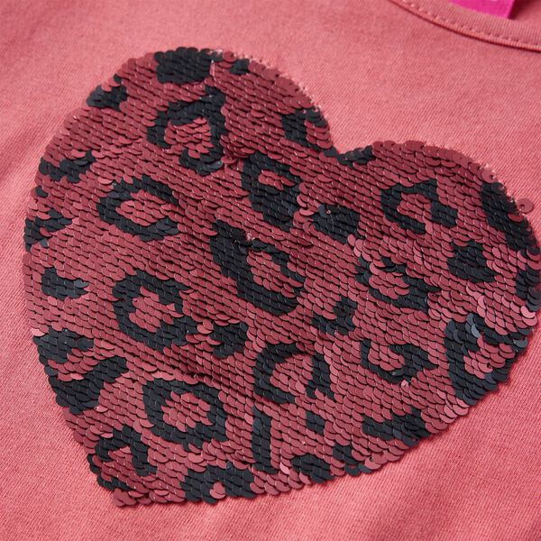 T-shirt med l&aring;nga &auml;rmar f&ouml;r barn gammelrosa 92